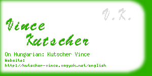 vince kutscher business card